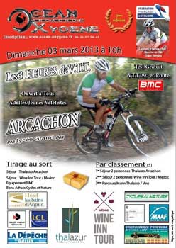 cycles & nature - ocean oxygene, 3 heure de vtt, club de vtt situé a Arcacon, 2013