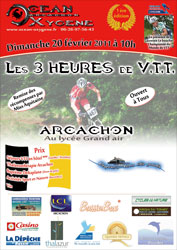 cycles et nature : magasin de vente et de reparation de velo a bordeaux,  presente les 3 heures de vtt arcachon organisé par le club ocean arcachon oxygene