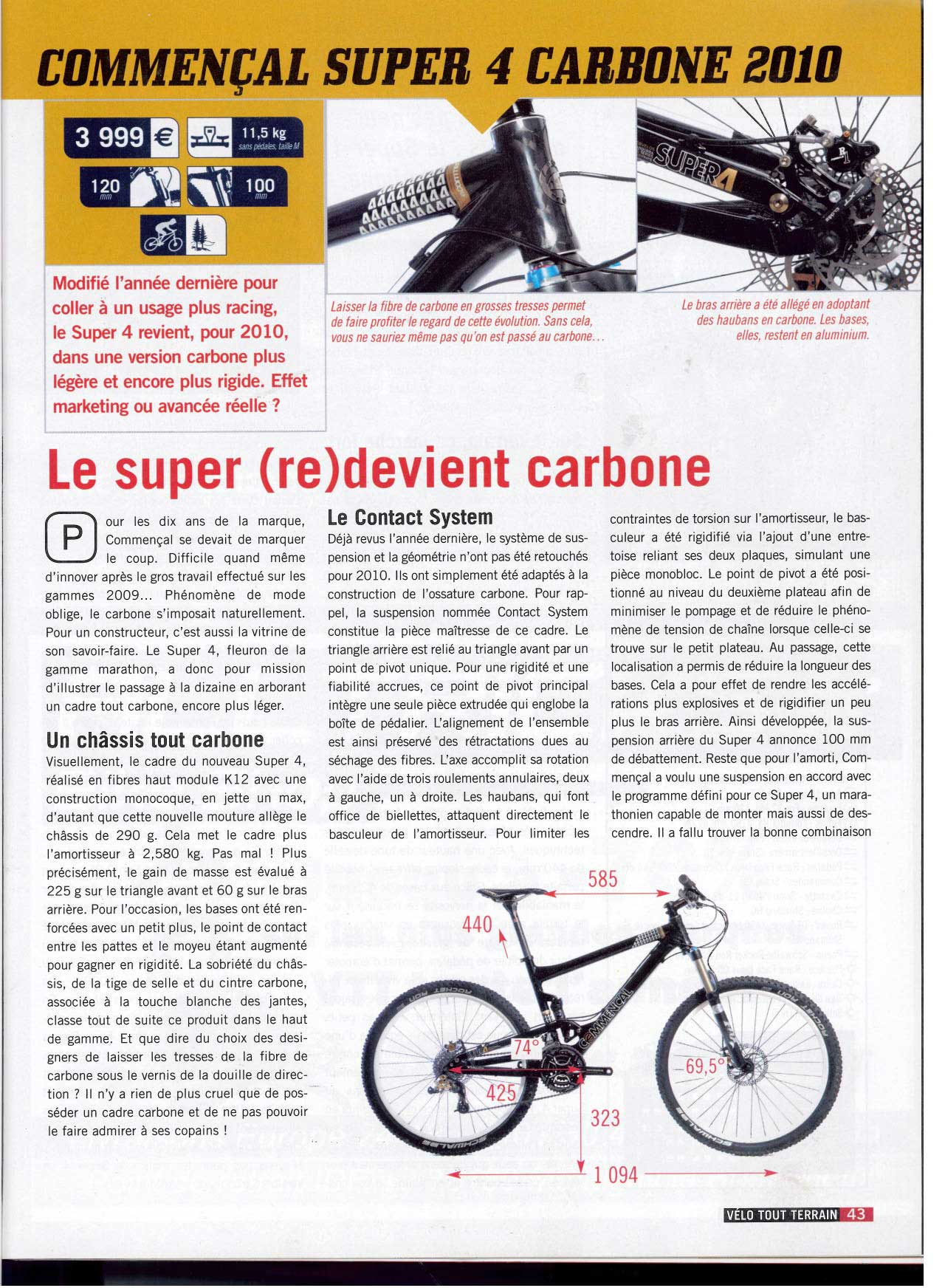 Commencal super sales 4 carbon