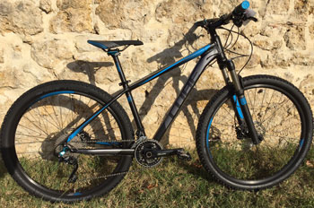 cycle, cycles et nature : magasin de vente et de reparation de velo a bordeaux, VTT CUBE Attention 27.5" black n grey n blue 2015