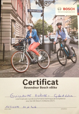 cycle, cycles et nature : magasin de vente et de reparation de velo a bordeaux, VAE, Vélos Assistance Electrique bosch revendeur certifie