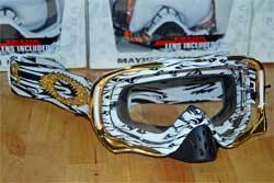 cycle, cycles et nature : magasin de vente et de reparation de velo a bordeaux, lunette et masque oakley mtb, vtt, dh, velo de route, mx, crowbar MX JAMES STEWART SIGNATURE SERIES WHITE FLAMMES GOLD