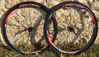 cycle, cycles et nature : magasin de vente et de reparation de velo a bordeaux, Paire de roues Pro Team carbone à boyaux